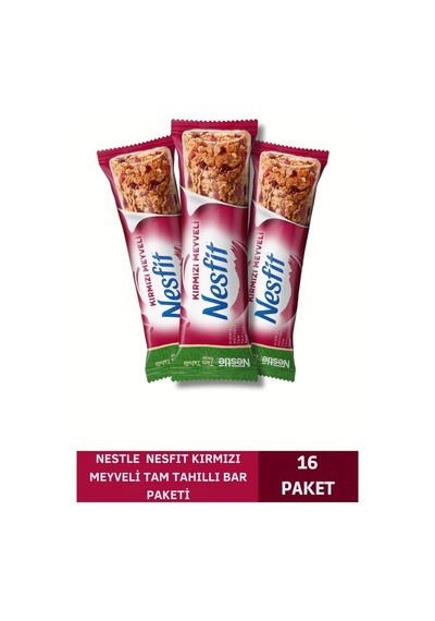 Nesfıt Kırmızı Meyveli Tam Tahıllı Bar16x23,5g