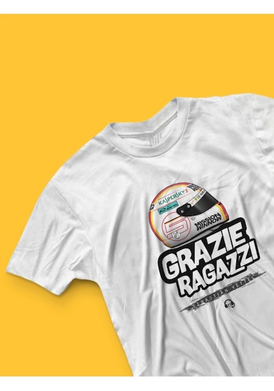 Sebastian Vettel Grazie Ragazzi T-shirt Beyaz