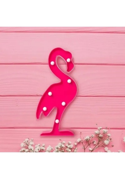 Led Işıklı Flamingo Gece Lambası Kırmızı