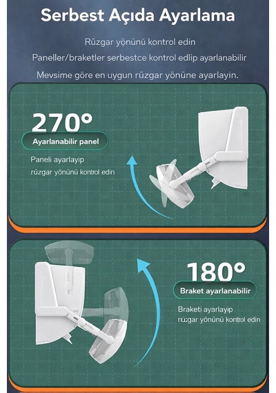 Evrensel Ayarlanabilir Delikli Hava Yönlendirici Klima Aparatı Metal Tokalı Split Tipi Sperlik Greatech