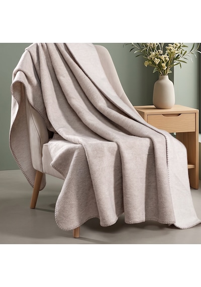 Maxstyle Sephia Tek Kişilik Battaniye Krem 150x200 Cm Renkli