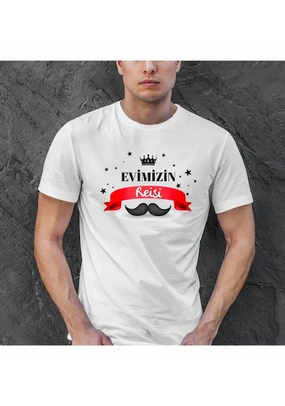 Suma Baba Temalı Baskılı Oversize Bisiklet Yaka Beyaz T-shirt