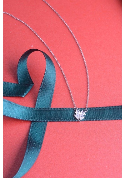 Innuendo Jewelry 925 Ayar Gümüş 4 Yapraklı Yonca Kolye Gümüş