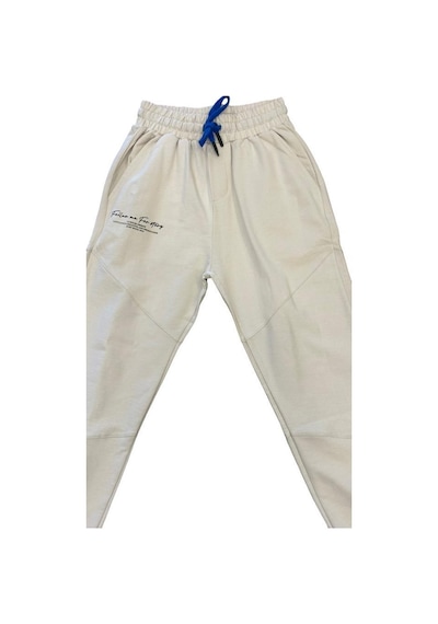 Zekids Erkek Çocuk Bel Paça Lastikli Gabardin Pantolon-12630-krem Krem