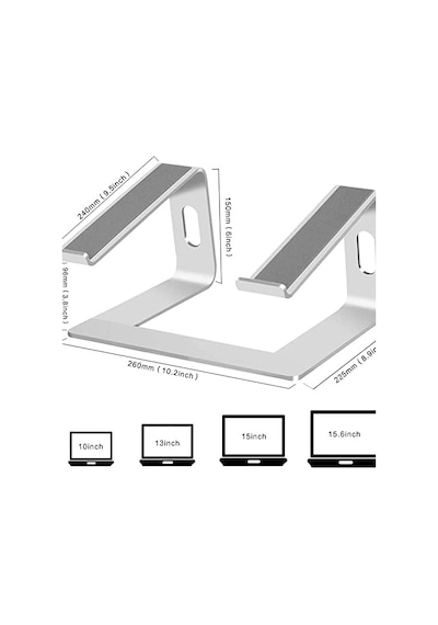 Hobimtek M5 Alüminyum Ergonomik Katlanır Macbook Bilgisayar Standı Bilgisayar Yükseltici 10 17 İnç