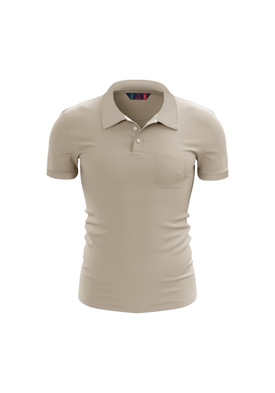 Raru Pamuk Cepli Polo T-shirt Paratus Bej Bej