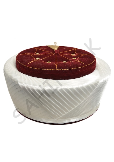 Şahinbak Lüks Yumuşak Sarık,kadife Yumuşak Sarık,takke,fes,cübbe,s0001, Bordo