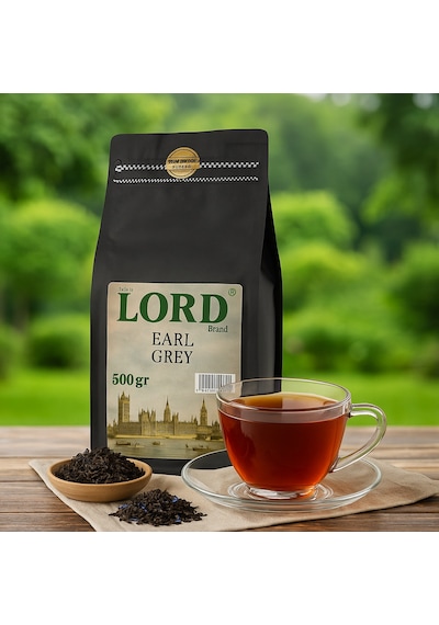 Earl Grey Lord Çayı Bergamotlu, Aromatik Siyah Çay 500 G