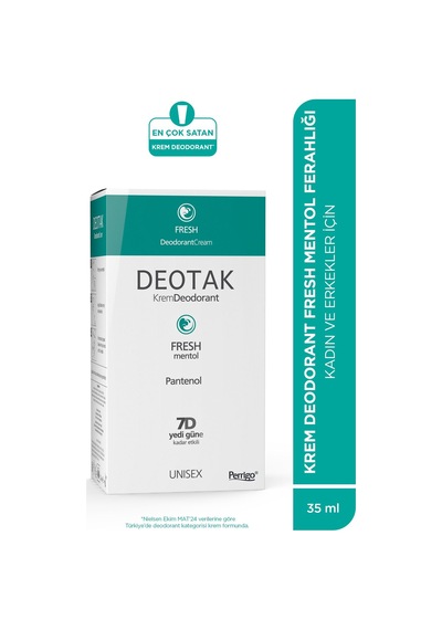 Deotak Fresh Mentol Ferahlığı Krem Deodorant 2 x 35 ML