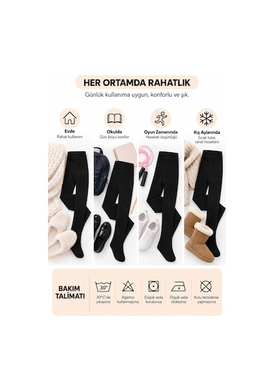 Westicgiyim Kız Çocuk 50 Denye Külotlu Çorap 3 Lü Paket Siyah Esnek Ve Yumuşak 1-12 Yaş Westicgiyim Kız Çocuk 50 Denye Külotlu Çorap 3 Lü Paket Siyah Esnek Ve Yumuşak 1-12 Yaş