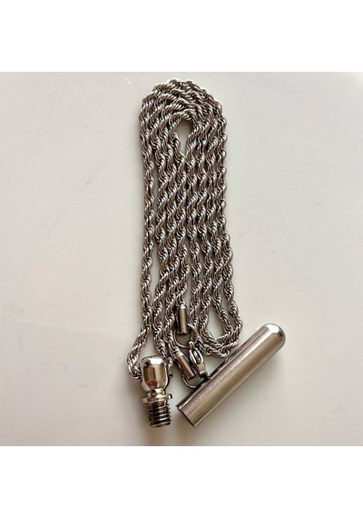Gns Aksesuar Burgu Çelik Kapağı Açılan Bar Uç Unisex Kolye