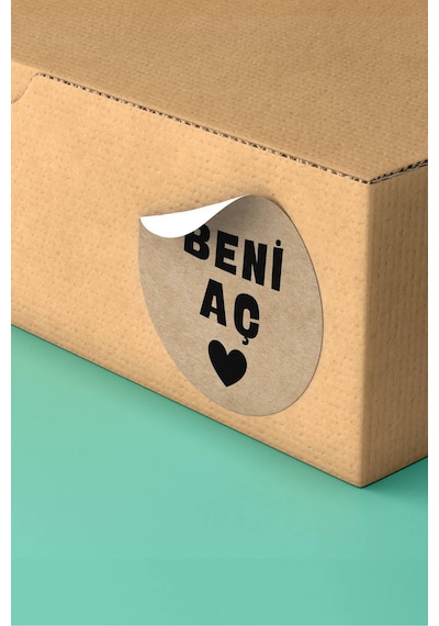 Kraft Beni Aç Sticker 3x3cm St2312 Çok Renkli