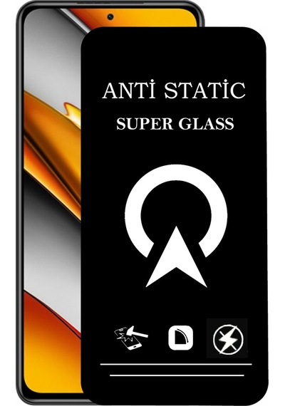 Xiaomi Poco F3 ile Uyumlu Tam Kaplayan Anti Statik Safir Çizilmez Cam Ekran Koruyucu