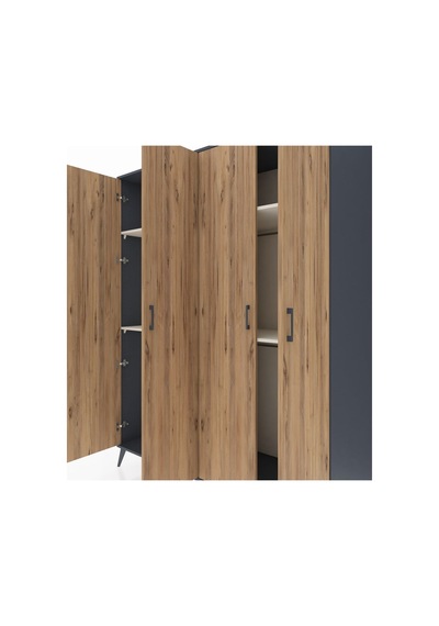 Kronos Gardrop 4 Raflı 4 Kapaklı 4 Askılı 176x59x221 Antrasit-çam/aytaşı Beyaz Kronos Gardrop 4 Raflı 4 Kapaklı 4 Askılı 176x59x221 Antrasit-çam/aytaşı Beyaz