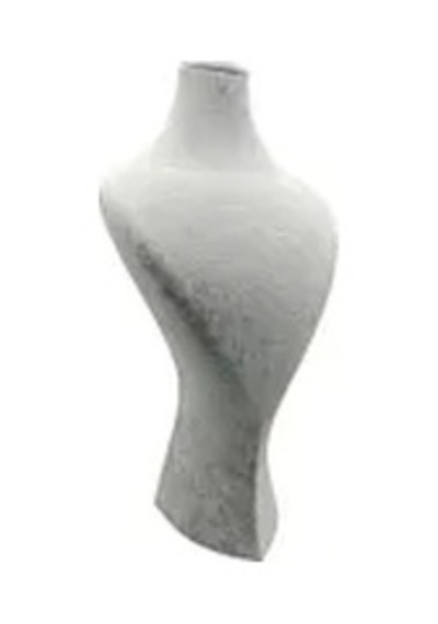 Yerli Üretim Süet Kumaş Lidya Manken Gri Renk 42/20 Cm Kolye Gerdanlık Takı Sergileme Mankeni Çok Renkli