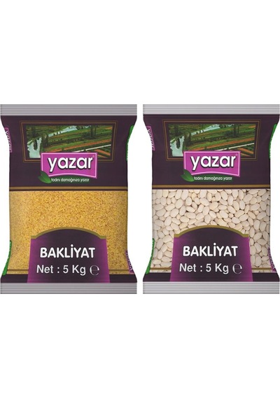 Yazar Pilavlık Bulgur 5 KG + Yazar Çumra Fasulye 5 KG