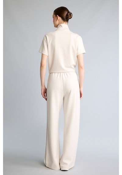 Defacto Ultra Yumuşak Wıde Leg Geniş Paça Standart Boy Modal Sporcu Pantolon D7128ax26sper218 Ekru-er218