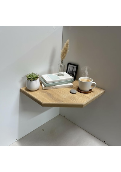 Çok Amaçlı Köşe Raf Safir Meşe Mdf