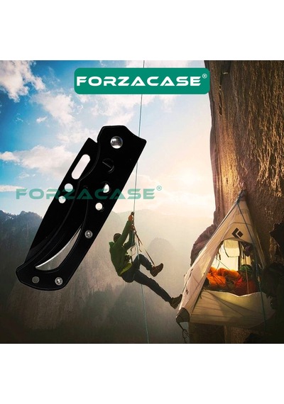 Forzacase Paslanmaz Çelik Ultra Keskin Outdoor Avcılık Kamp Çakısı Fc344 Siyah