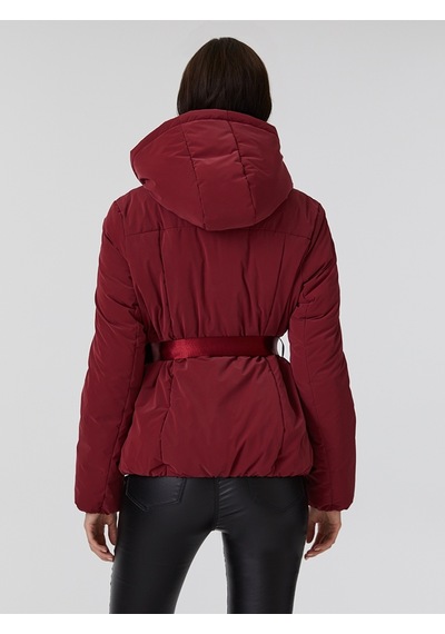 Regular Fit Kadın Mont Bordo