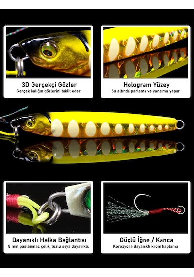 Jig, Zoka, Suni Yem, Glow Uv Metal Jig, 60gr 10cm Jıgto Tide 60