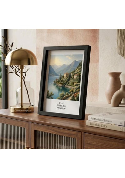 Modern Ahşap Çerçeve Şık Fotoğraf Çerçevesi 19cm-24 Cm Siyah Çerçeve