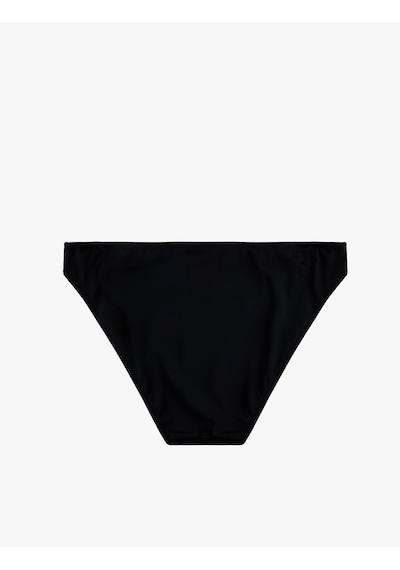 Koton Mat Kumaş Standart Bel Bikini Altı Siyah 6sak00003mm