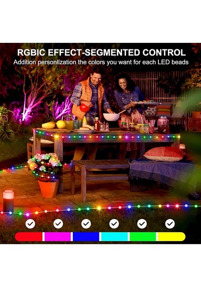 Usb Uygulamadan Sese Duyarlı 9.9 Metre Rgb Yılbaşı Ledi Kumandalı Led Çam Ağacı Kayar Led Tv Arkası Rgb