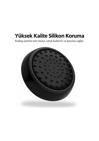 2 Adet Analog Koruyucu Silikon Kılıf Topuz Koruma Ps4 Ps5 Xbox One 360 Series Sx Switch Pro Uyumlu Siyah