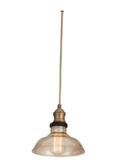 S Retro Rustik Tekli Sarkıt Avize 23 Cm Siyah