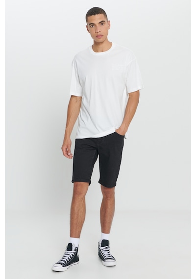 AC&Co / Altınyıldız Classics Erkek Ekru Loose Fit Bol Kesim Baskılı Bisiklet Yaka Tişört - Ekru