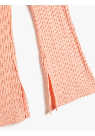 Koton İspanyol Paça Tayt Pantolon Yırtmaç Detaylı Beli Lastikli Fitilli Pembe 3skg40046ak 3SKG40046AK274 Gül Koton İspanyol Paça Tayt Pantolon Yırtmaç Detaylı Beli Lastikli Fitilli Pembe 3skg40046ak 3SKG40046AK274 Gül