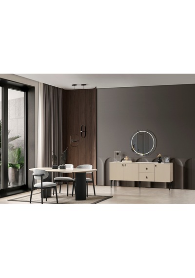 Zeno Oval Ahşap Bohem Yemek Masası 90x200 Krem Zeno Oval Ahşap Bohem Yemek Masası 90x200 Krem