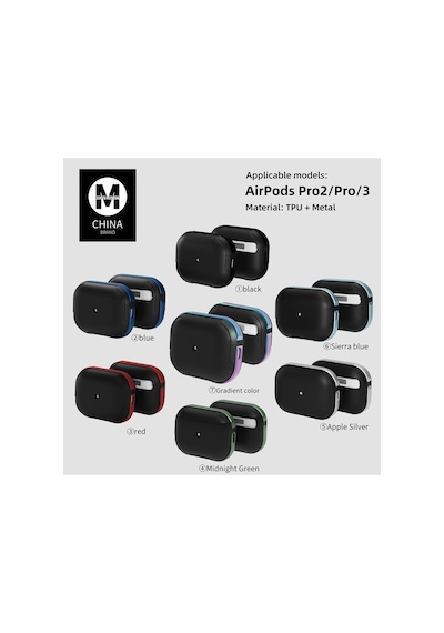 Movenchy - 949 - Apple AirPods Uyumlu Pro 2 2.nesil Mo-a8 Armor Kılıf - Glblseme - - Rainbow
