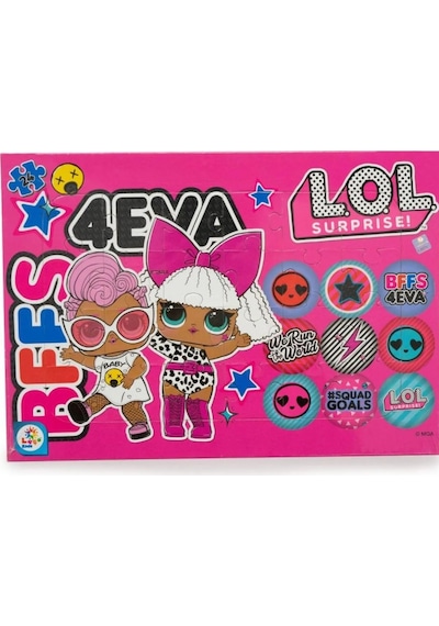Laço Kids Lol Surprise Bff 4eva 24 Parça Frame Puzzle Lol7594