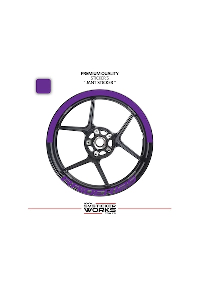 Tvs Raider 125 Jant Şeridi Yarım Jant Kaplama & Raider 125 Yazı Sticker Seti 41738111