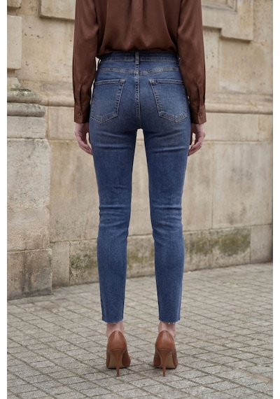 Hiccup My Fashıon Yüksek Bel Dar Kesim Skinny Kot Pantolon Lacivert