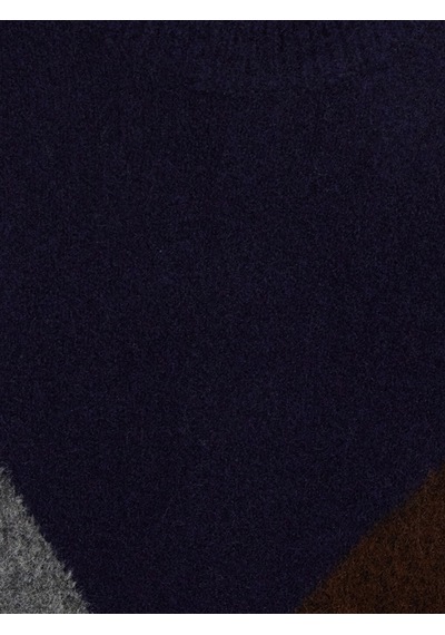 Lcw Comfort Lacivert Baklava Desenli Kadın Triko Kazak