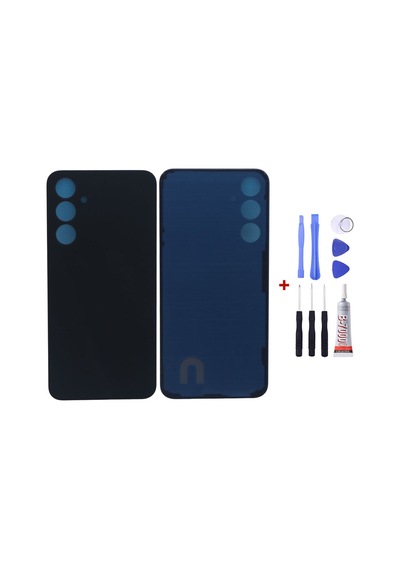 Samsung A54 Siyah Uyumlu Arka Cam Kapak Pil Kapağı Tamir Set B7000 Set Siyah