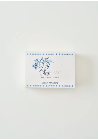 Bella Maison Bleu Blanc 2'li Kahve Fincanı Seti Mavi 90 Cc Mavi
