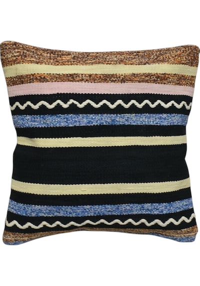Zehra Abla Halı Yeni El Dokuma Dekoratif Kilim Kırlent Yastık Kılıfı 6090