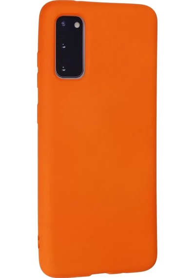 Newface Samsung Galaxy Uyumlu, S20 Kılıf Nano İçi Kadife Silikon - Turuncu
