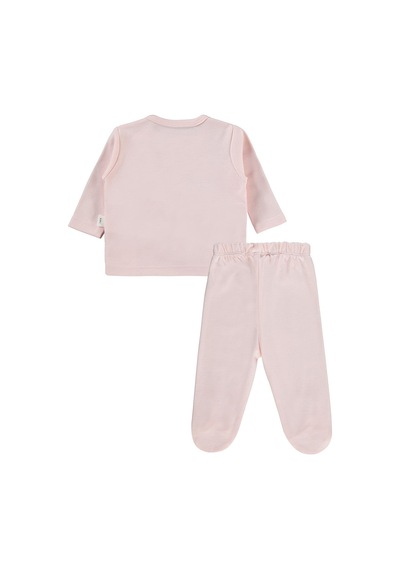 Civil Baby Fırfır Tüllü 1-9 Ay Pijama Takımı - Pudra Somon