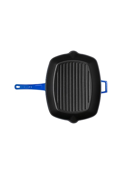 Lava Döküm Izgara Tava Metal Saplı Mavi Ölçü 26 x 32 CM