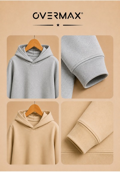 Overmax Çocuk 2 Li Sweatshirt Takımı 3-12 Yaş Gri-bej - 917353073 Gri-bej