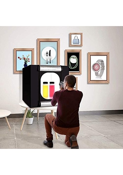 Triline 60x60cm Profesyonel Stüdyo Led Işıklı Ürün Fotoğraf Çadırı