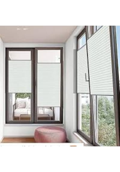 Beyaz 09-01 Plise Perde - Katlanır Cam Balkon Perdesi Beyaz