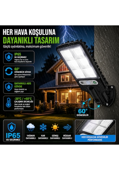 Güneş Enerjili 30 Cob Led Duvar Lambası Hareket Sensörlü Uzaktan Kumandalı Ip65 Su Geçirmez Dış Mekan Bahçe Aydınlatma 1