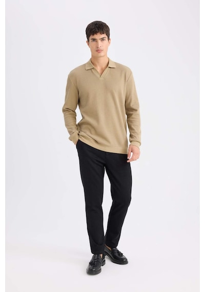 DeFacto Tailored Regular Fit Normal Kesim Kumaş Pantolon Basic Düz Cepli D9081AX24WNBK27 DeFacto Tailored Regular Fit Normal Kesim Kumaş Pantolon Basic Düz Cepli D9081AX24WNBK27