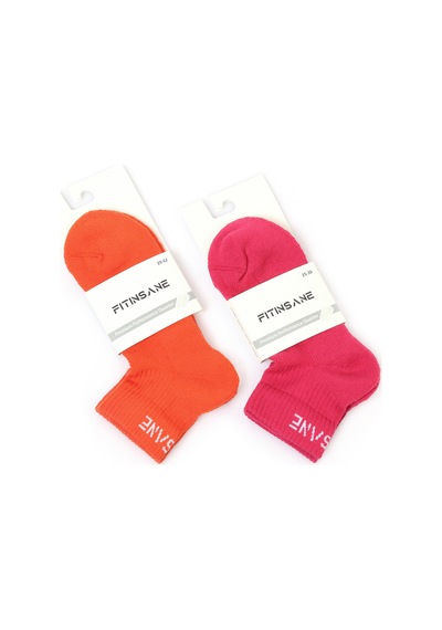 Fitinsane Premium Performance Quarter 2'li Paket Turuncu - Pembe